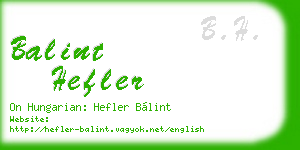 balint hefler business card