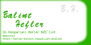 balint hefler business card